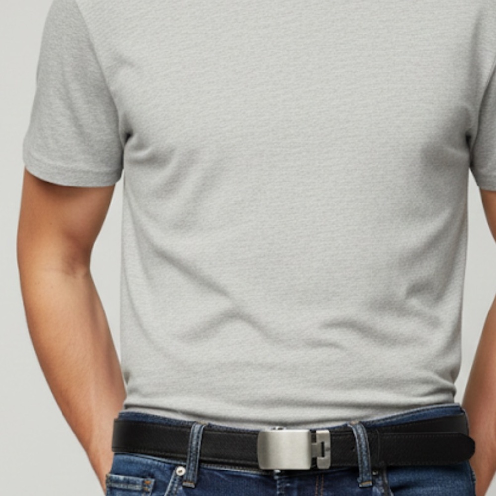 Zara Black Belt with Silver Buckle